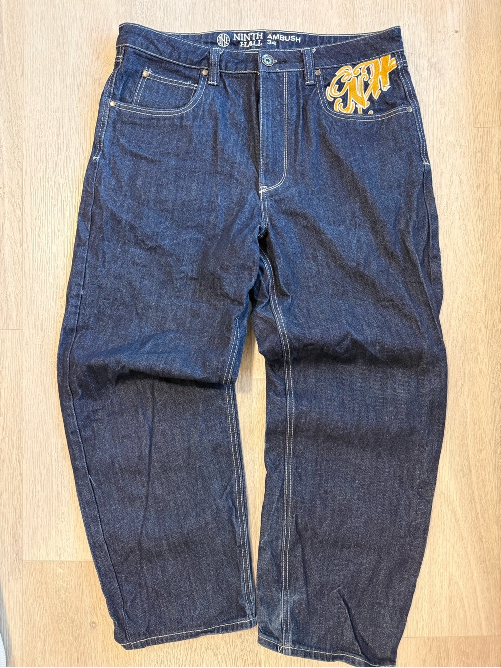 Ninth Hall Ambush Dragon Embroidered Boxy Pants - Picture 3 of 6